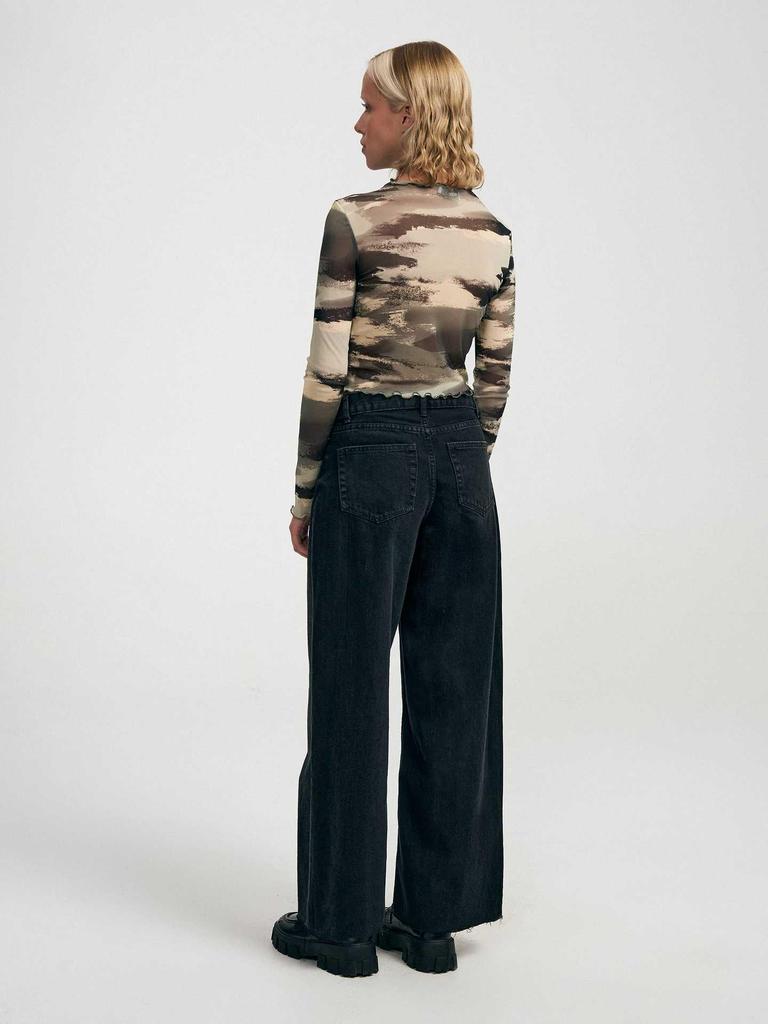 Women's Sexy Leopard Print Mesh Slim-Fit Bodysuit Top for Autumn/Winter