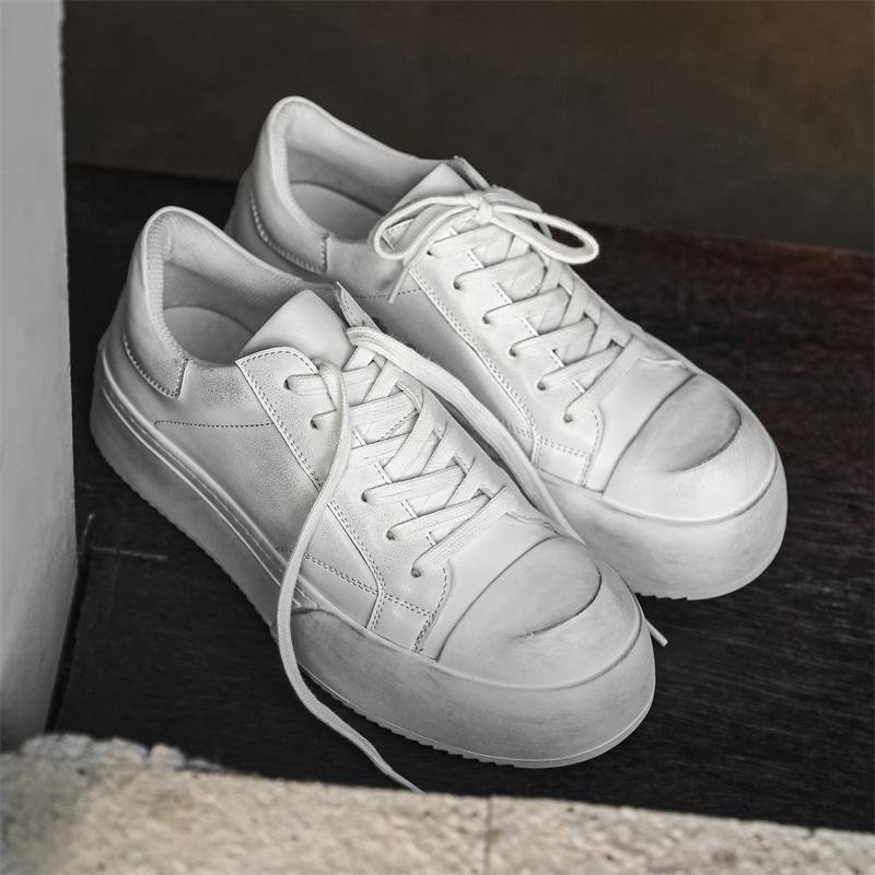 Fashion 2025 Men Casual Shoes Spring High Quality Thick Bottom Trend Versatile Japan Korean Daily Casual Shoes Suit Men's Leather Shoes