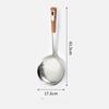 Thickened Stainless Steel Colander with Wooden Handle Grease-separated Noodle Drain Household Cooking Utensils for Cooking