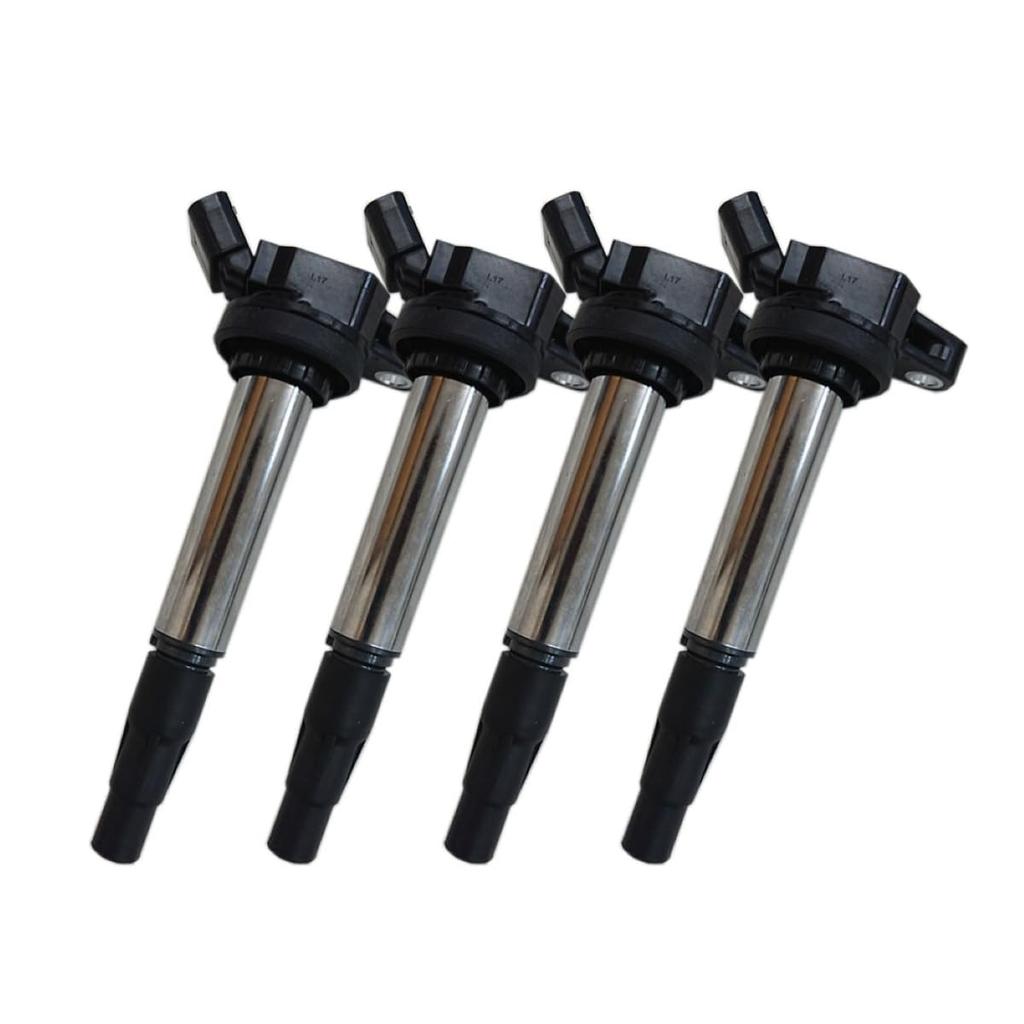 Parts 1PZ Ignition Coil Set of 4 for Toyota Voxy Isis Wish Prius Corolla Axio Numbers M's JP4-Z7R 4-Pin Noah, (ZRR70G, ZRR70W, ZRR75G), (ZGM10G,