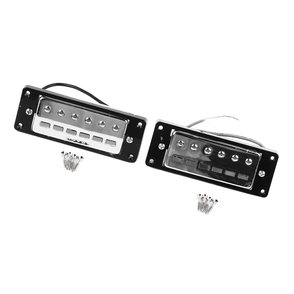 2 Stück Elektrische Gitarre Humbucker Tonabnehmer Hohe Empfindlichkeit Metall 6-Saiten Elektrischer Bass Tonabnehmer