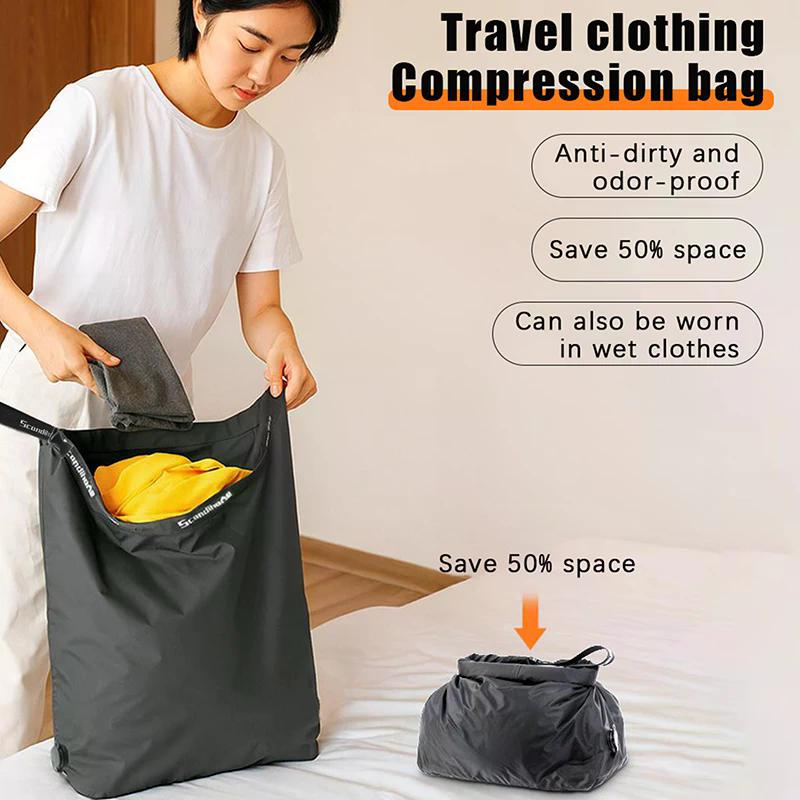 Convenient Travel Companion, 1PC Large Vacuum Compression Bag, Waterproof Luggage Storage, Ideal for Clothes and Business Trip