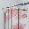 Delikatna kwiatowa zasłona prysznicowa Różowa orchidea Dekoracja łazienki do domu Wodoodporne zasłony prysznicowe z przelotkami Biały tył