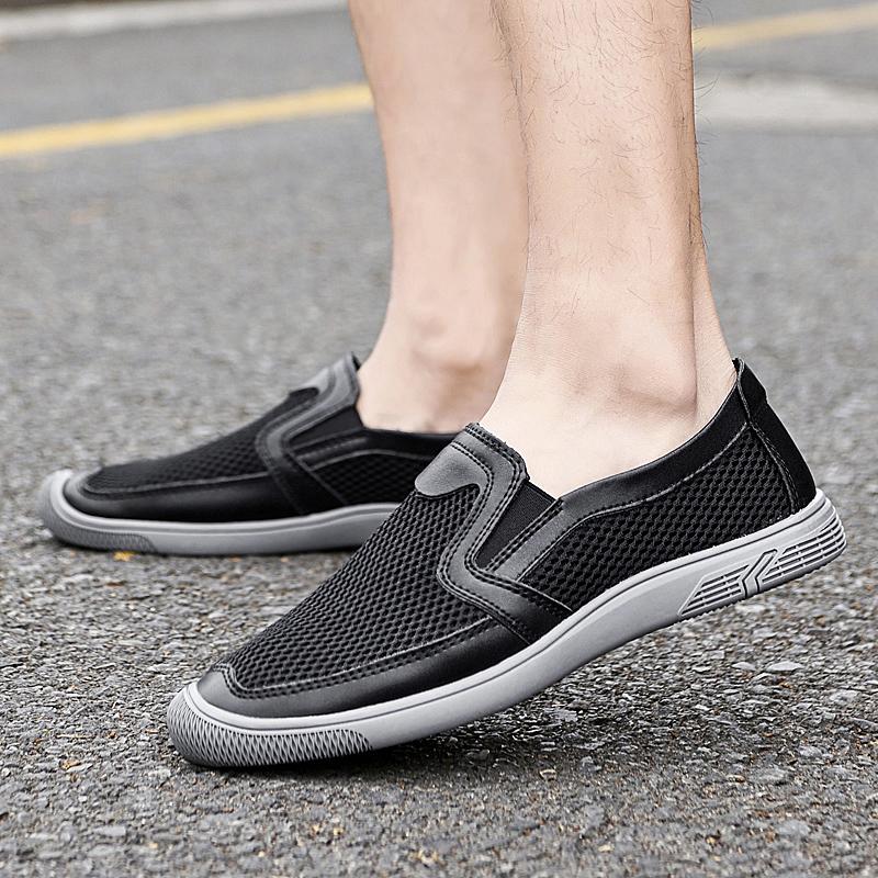 Fashion2024 Lightweight Men Sneakers Casual Shoes Breathable Soft Flats Shoes Outdoor Anti-slip Male Sneakers Summer Walking Loafers