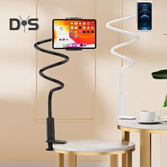 Magnetický držák na telefon/tablet s tlumením nárazů, držák na telefon na kolo, dlouhé rameno, svorka, držák na telefon k posteli, na stůl, do auta