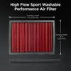 For Hyundai Azera 3.3L Ix35 I45 2.4L Santa Fe 3.5L Sonata V VIII 2.0 2.4L 2010-2017 High Flow Sport Washable Air Filter 33-2448