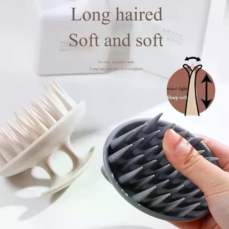 Silicone Scalp Hair Massage Brush Shampoo Massage Comb Bath Wash Hair Care Root Scalp Massager Shower Brush Salon Hair Tool