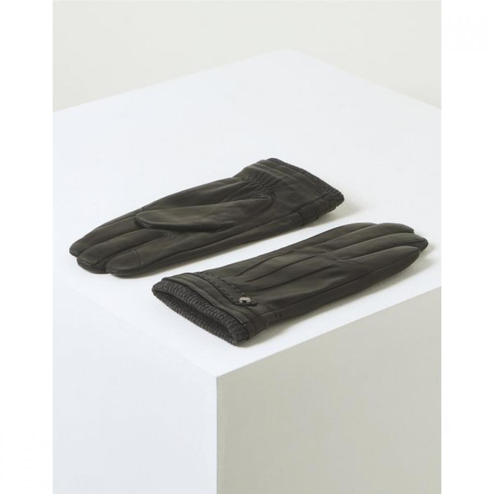 Dcgv3f177bk [men S gloveS] Black SheepSkin Knitted Shibori gloveS