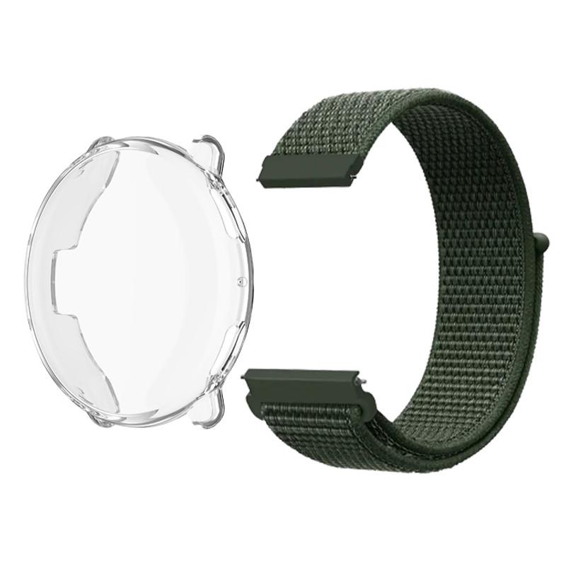 

Ремешок для Amazfit Active 2 TPU Защитный чехол Смарт-часы Нейлоновый ремешок для часов Сменный ремешок Amazfit Active армия зеленый