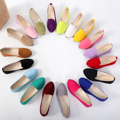 Maogu Flats Black Candy Color Ladies Shoe Spring Autumn Casual Women's Shoes Large Size 43 Women Loafers Oxford Shoes for Woman