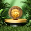 Indoor LED Lights For Desktops, Solid Wood Paper Decorations, Storytelling Gifts, Three Color Stepless Dimming