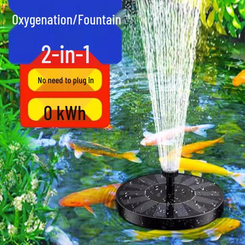 Automatic Solar Pond Fountain Circulator and Aerator for Outdoor Use