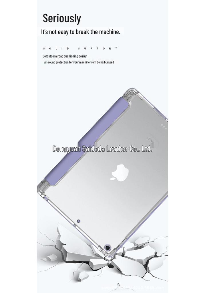 iPad 11 Protective Case with Pen Holder - Fits 6th Gen, 7th Gen, 10.2" Airbag, Pro 12.9" Models, Transparent Cover