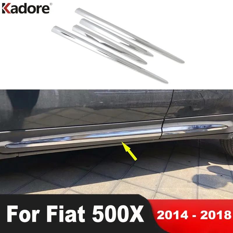 For Fiat 500X 2014 2015 2016 2017 2018 Chrome Side Door Body Trim Door Streamer Panel Hoods Molding Strip Car Accessories