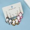 Stylish Cats Shape Ear Jewelry Alloy Texture Party Earrings Fashion Geometric Pendant Accessories for Party and Daily
