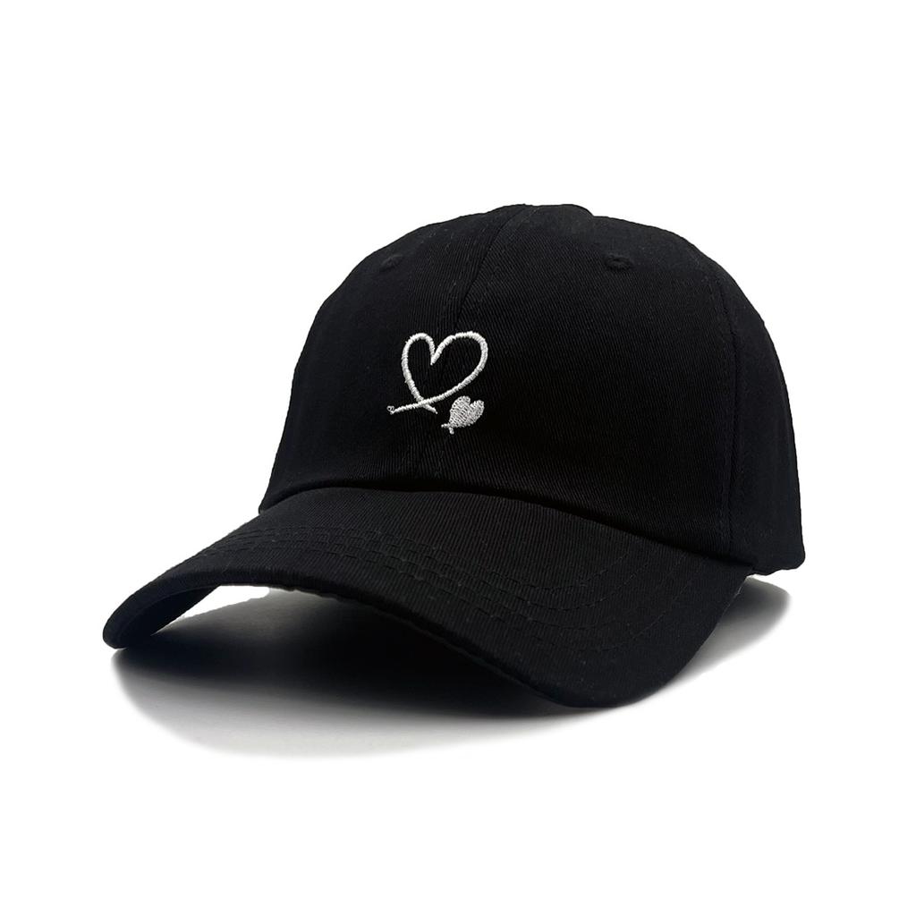 Hat, Embroidered Love Baseball Cap Men'S And Women'S Outdoor Sunscreen Soft Top, Peaked Cap