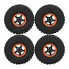 4Pcs RC Rubber Tires 1/10 Remote Control Car Replacement Accessories 2.2in Aluminium Alloy Rim