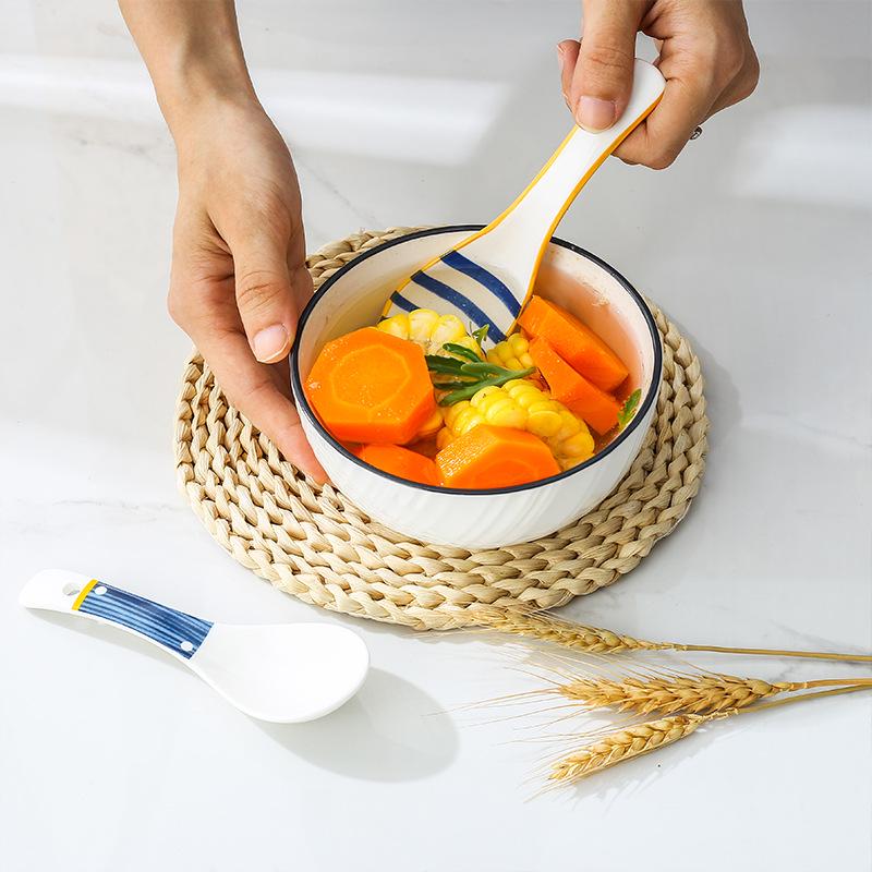 Japanese Ceramic Porridge Spoon - Creative Daily Use Tableware