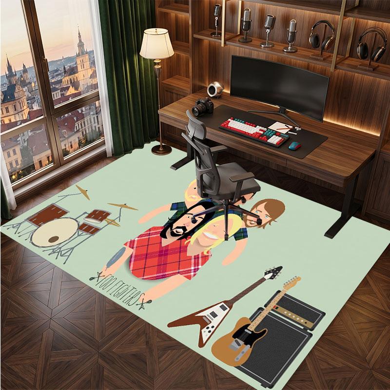 Foo Fighters Rug Soft Thick Non Slip Floor Carpet for Bedroom Living Room Home Decor