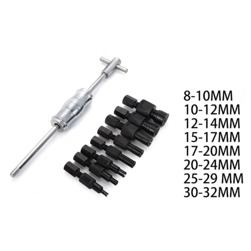 9-Piece Blind Inner Bearing Puller Set with Slide Hammer, Internal Tool Kit for 8-32mm Bearings (Inner Bearing Puller)