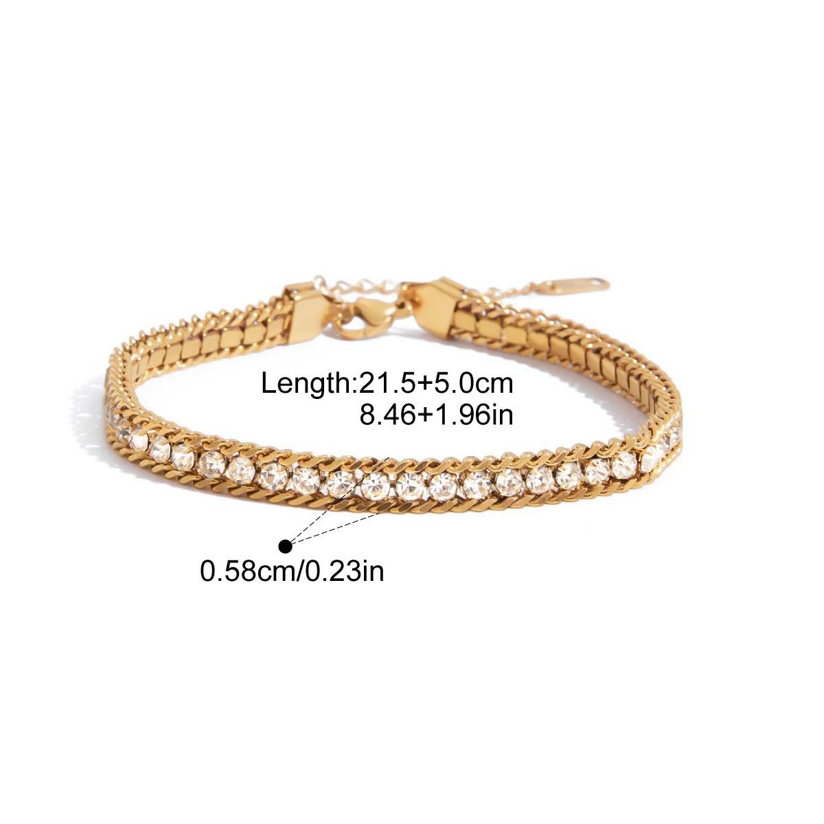 

Yori Fashion Stainless Steel Oval Circle Tennis Chain Bracelet 18K Gold PVD Gold Color Personalized Jewelry Accessories