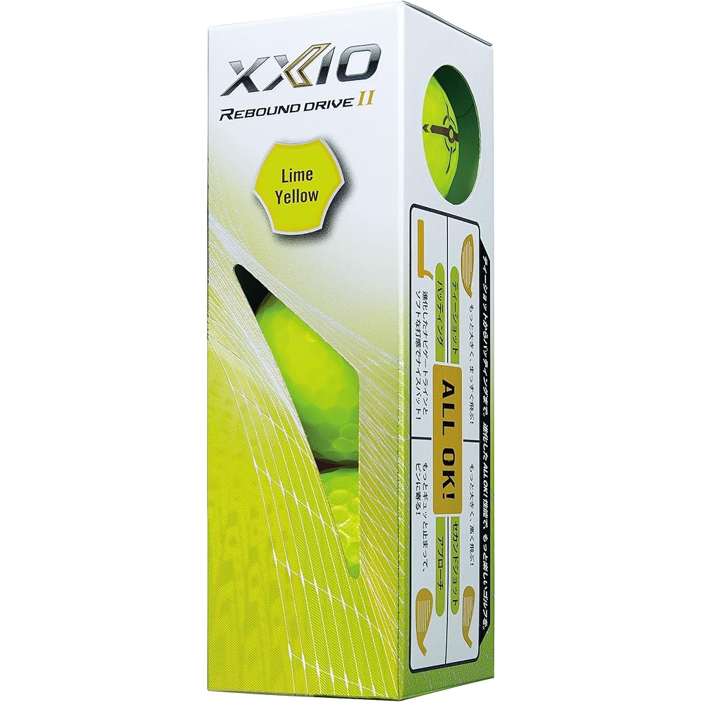 Dunlop XXIO Rebound Drive 2 Golfbälle 12er Pack Limettengelb