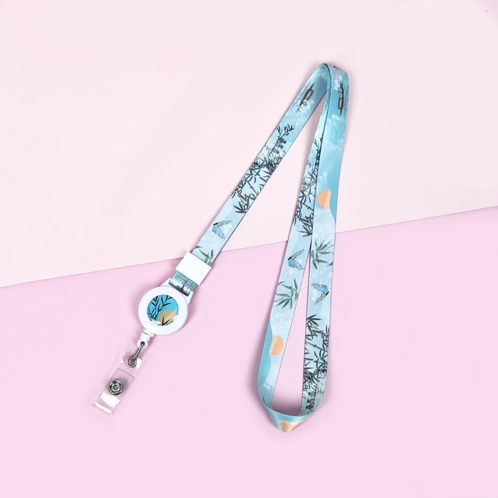 Cartoon Teleskopische Leichtziehbare Schnalle Lanyard Studenten Anti-Verlust Kartenhalter Halsband Langes Seil Arbeits Namensschild Namensschild Lanyard
