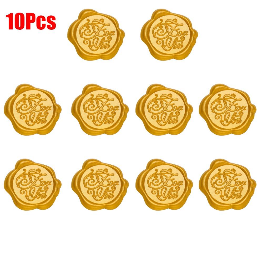 10Pcs Self Adhesive Wedding Invitation Seal Decals DIY Envelope Seal Stickers Wax Seal Stickers