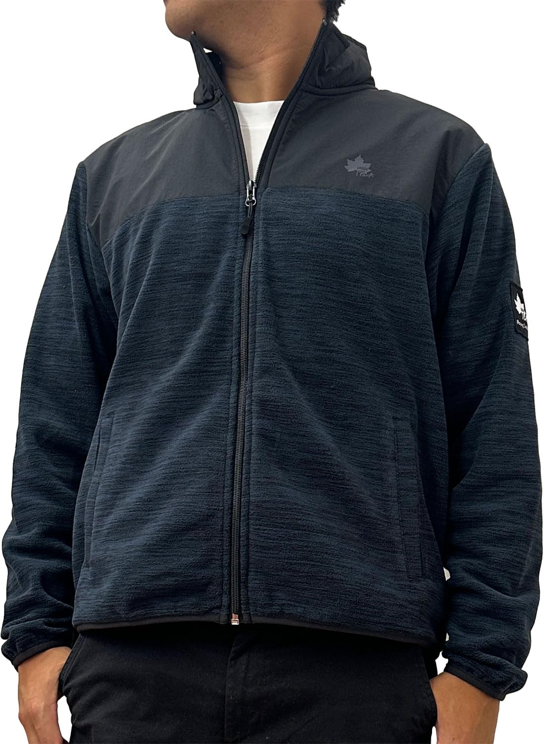 

Logo Spark Men s Cationic Fleece Full Zip Jacket, Sizes M, L, and LL (JP, Alphabet, M, Navy)