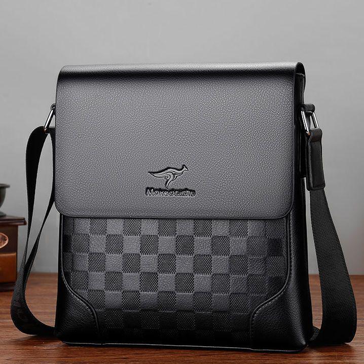 Men's High-End Vertical Crossbody Business Bag - Large Capacity Casual Messenger Briefcase
