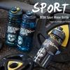 Extra-Large Outdoor Sports Water Bottle with Straw and Capacity Scale