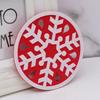 4Pcs Snowflake Felt Coasters Round Non Slip Heat Resistant Cup Mats Absorbent Silicone Cup Holders Home Table Protector