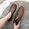 Fashion 2025 Women New Beach Fashion Flat Sandals with Hollow PVC Breathable Summer Outerwear Baotou Bag Breathable Casual Jelly Sandals