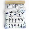 Dance Ballet Lady Black Shadow Bedding Set 3pcs Duvet Cover Pillowcase Kids Adult Quilt Cover Double Bed Set Home Textile