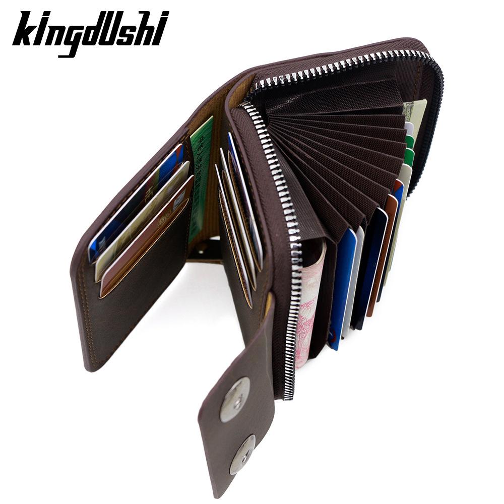 Herren Trendiges Geprägtes Akkordeon-Portemonnaie mit Doppeltem Magnetverschluss - Kartenhalter mit großer Kapazität und Münzfach.