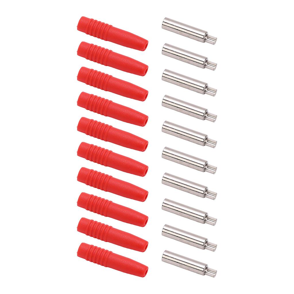 10Pcs Insulated 2mm Banana Plug Coupler with Protection Shrouded for Testing Equipment
