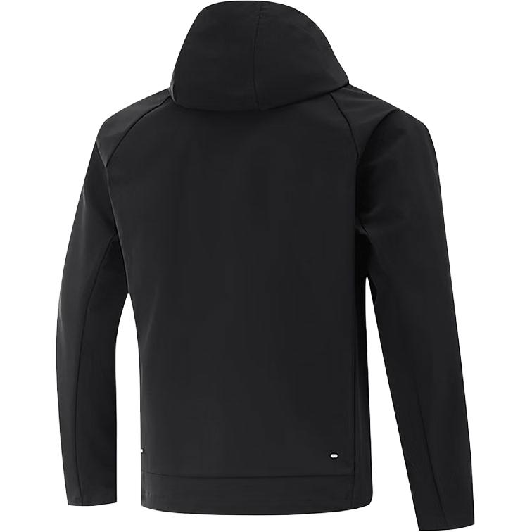 Li Ning Solid Color Zipper Hooded Comfortable Breathable Versatile Jacket Men Jackets Black AFDV541-1