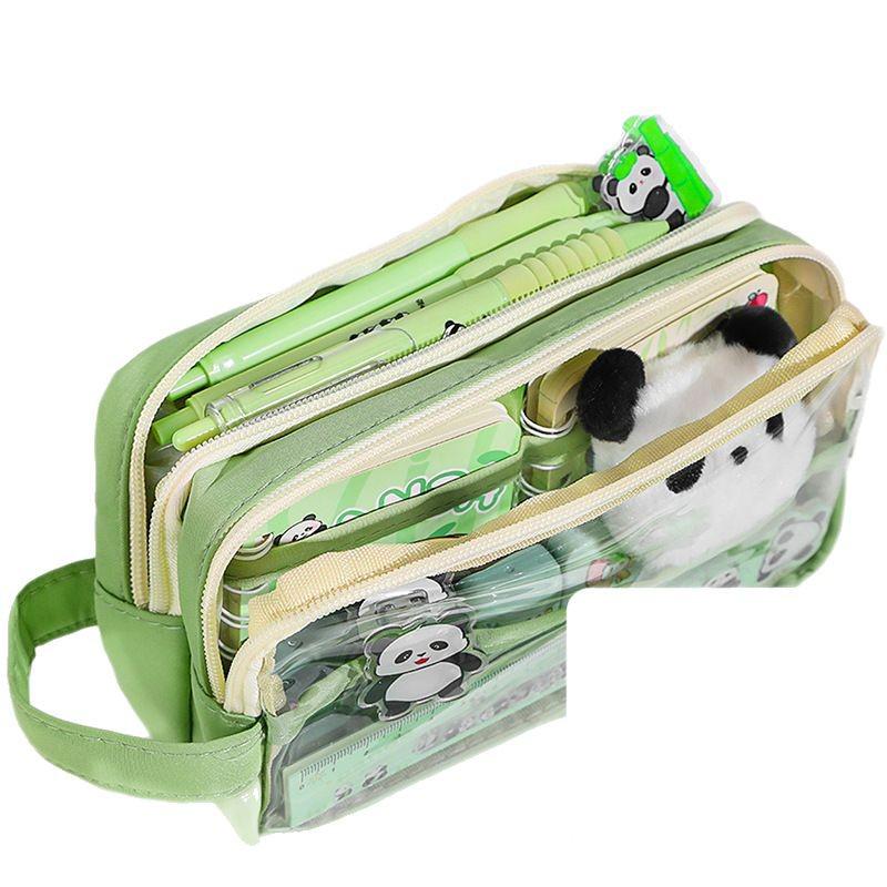 5-Layer Transparent Pencil Case, 2025: Large Capacity & Stylish Design for Middle and Elementary School Girls