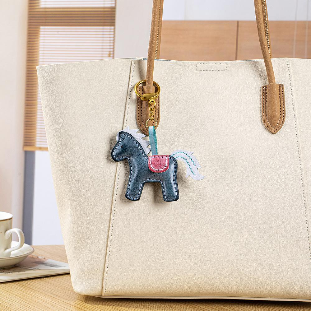 Horse Purse Charms Women Cute Designer Keychain Leather Bag Charm for Handbags Tote Bag Accessories Trendy Pendant