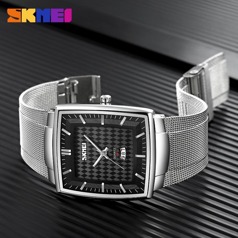 Fashion Trend Watch Men's Simple Casual Square Dial Calendar Waterproof Quartz Watch