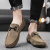 Dress Shoes Suede Leather Men Round Toe Formal Moccasin Loafers Soft Flat Man Casual Shoe Business Cheap Clearance Original Hot