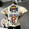 T-shirt One Piece Luffy Anime pour homme et femme, été, en coton, manches courtes, imprimé pirate Jolly Roger, style streetwear, décontracté.