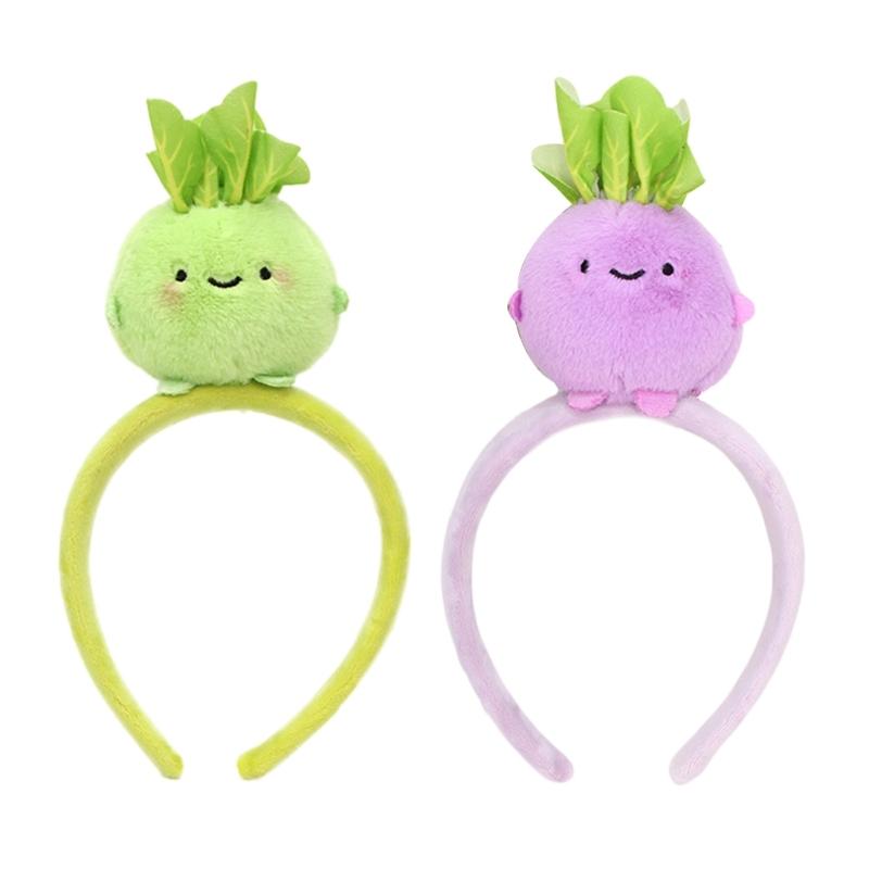 Eye Catching Veggie Styles Headbands For Costume Event Family Gatherings Breathable Cloth Hairpiece