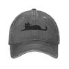 Black Cat Sun Baseball Cap Cute Couple Women Custom Logo Trucker Hat Summer Y2k Retro Outdoor Sports High Quality Snapback Cap