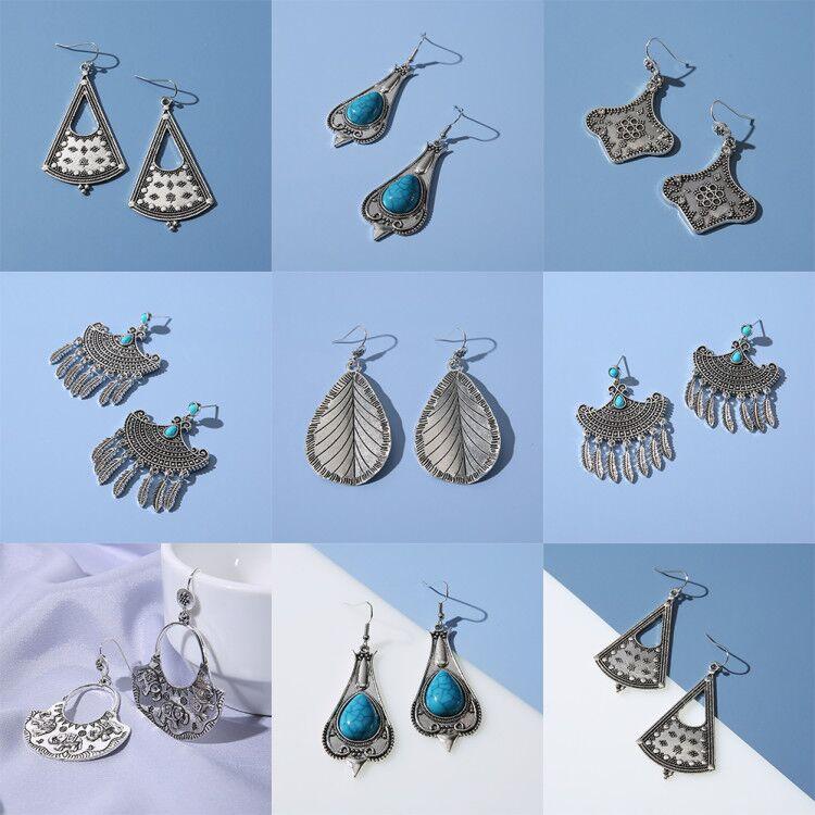 Retro Versatile Earrings Exaggerated Tree Leaf Temperament Stud Earrings Women'S Earrings