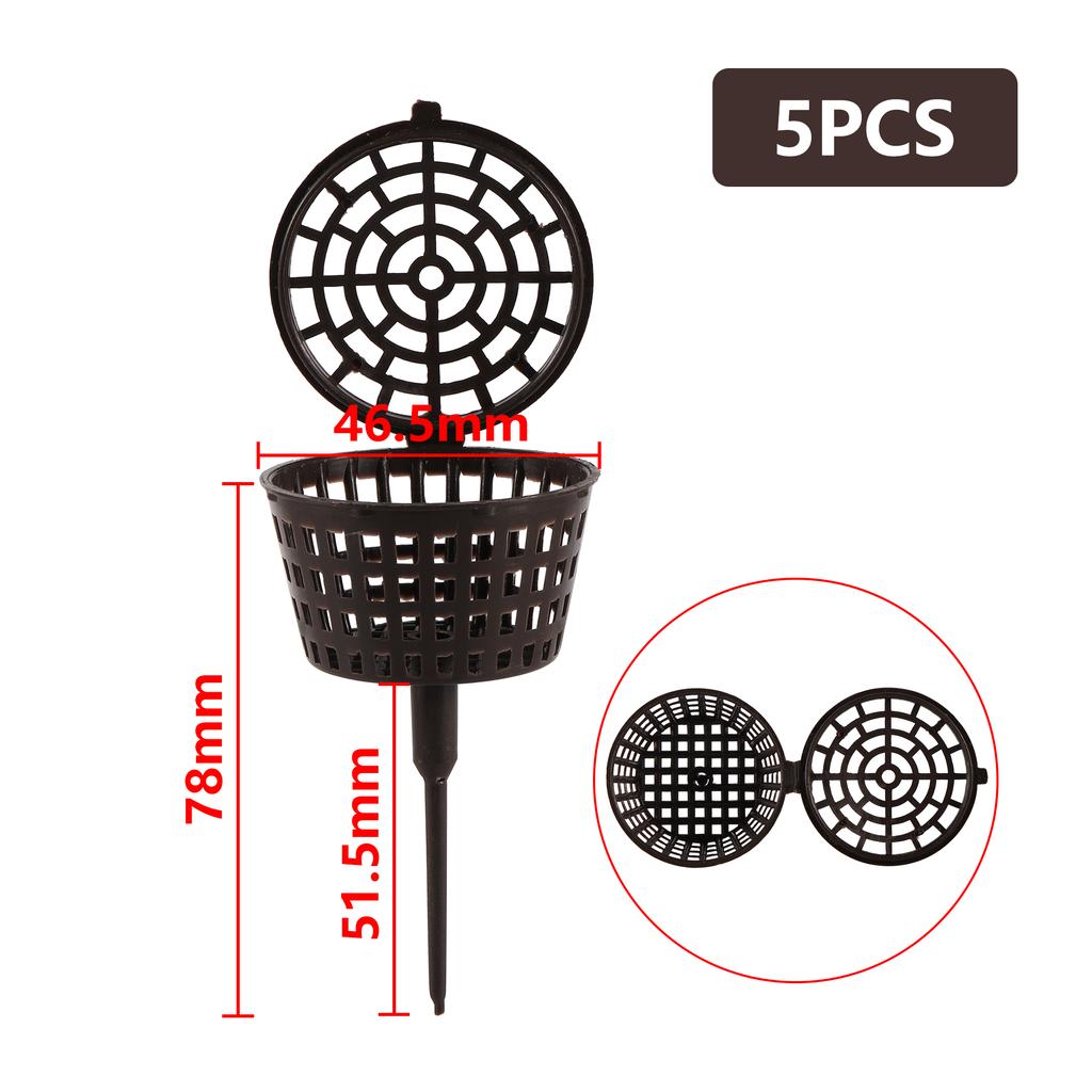 100Pcs Plastic Fertilizer Mesh Basket With Cover Mini Planting Portable Fertilizer Pot Plant Automatic Fertilizer Device