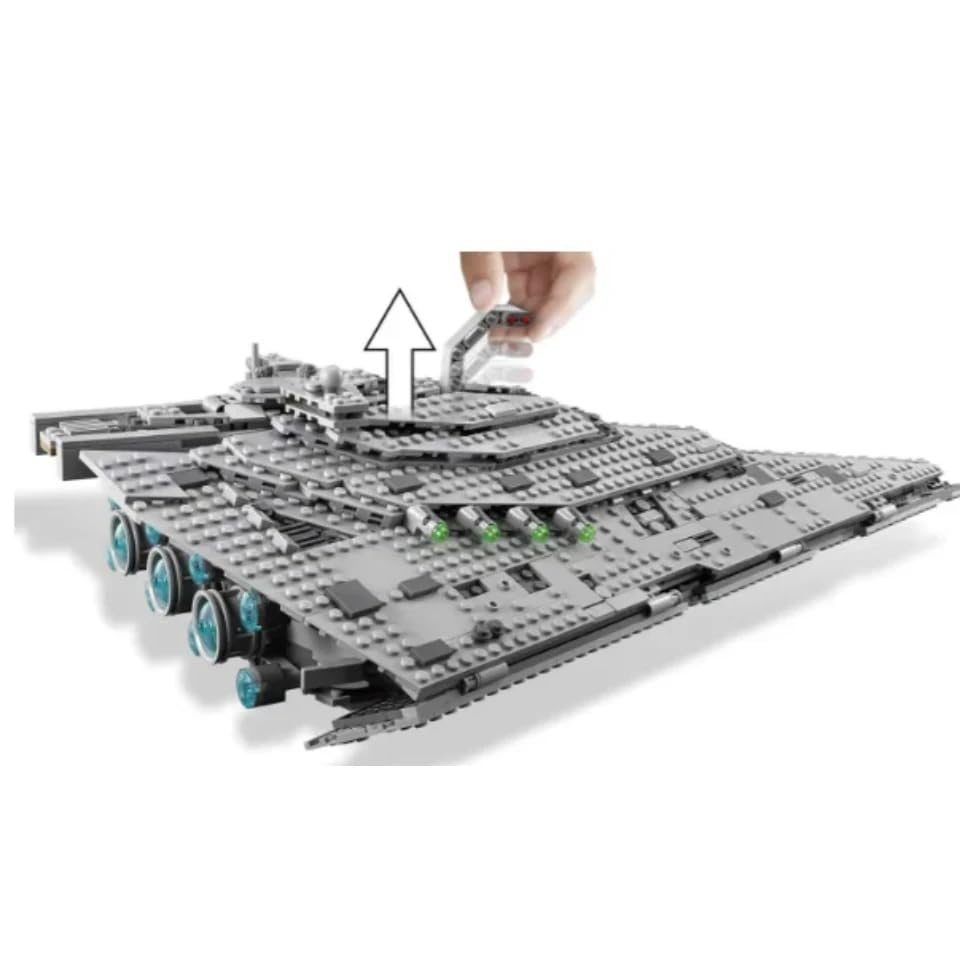 Zmart 75190 Navă Spațială de Luptă Navă Spațială Blocuri de Construcție Distrugător Model Spațial DIY Model din Plastic Kit de Asamblare Kit de Construcție Avion de Luptă Jucărie Educativă