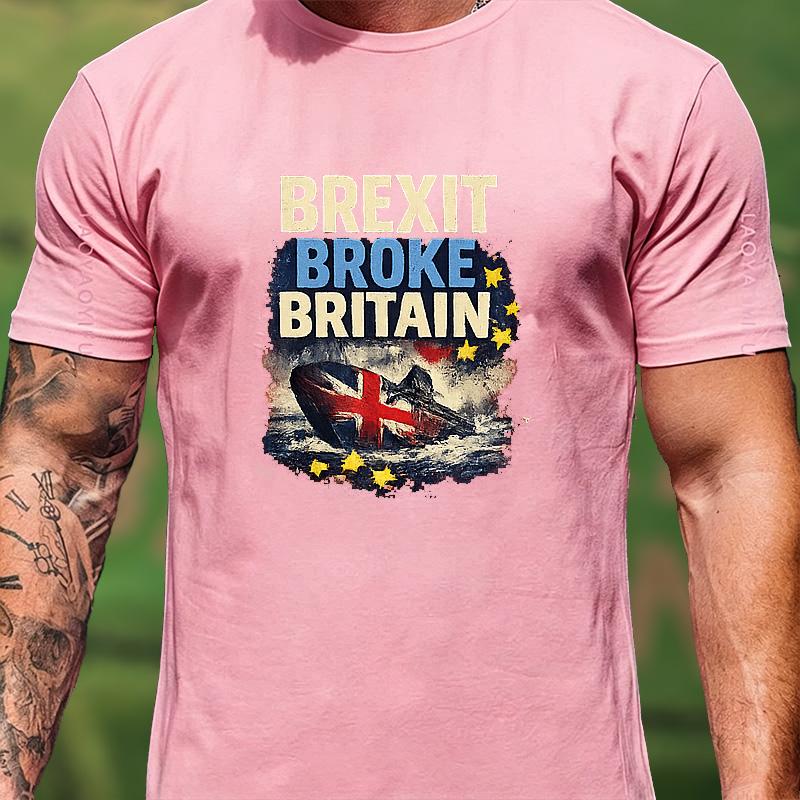 Brexit Sinking Union Jack Ship Graphic T Shirt Unisex Unisex Unisex Vintage Uk Eu Hot Topic Print Cotton Pub Party Tee