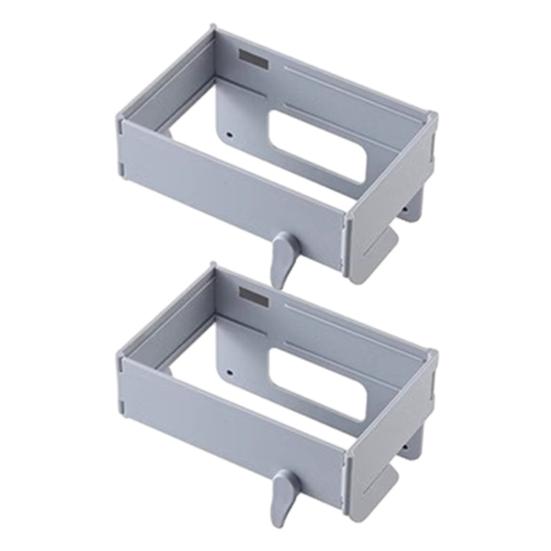 

2 шт. Складной держатель для мусорных пакетов с магнитной застежкой, настенная складная стойка для мусора, складной подвесной держатель для мусорных пакетов серый