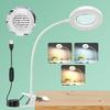 360°Flexible Gooseneck Magnifier with Light 3 Modes Dimmable Lighted Desk Lamp  Electronics Repair